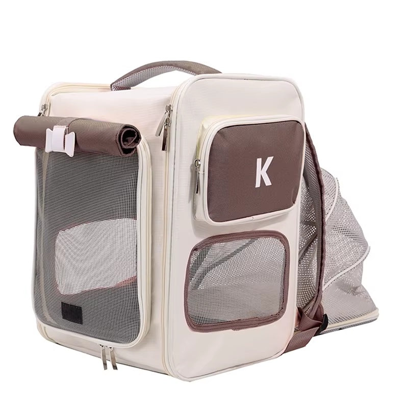 Expandable Oxford Pet Carrier Backpack