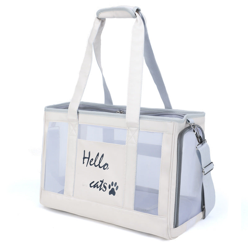 Mesh-Panel Pet Carrier Tote