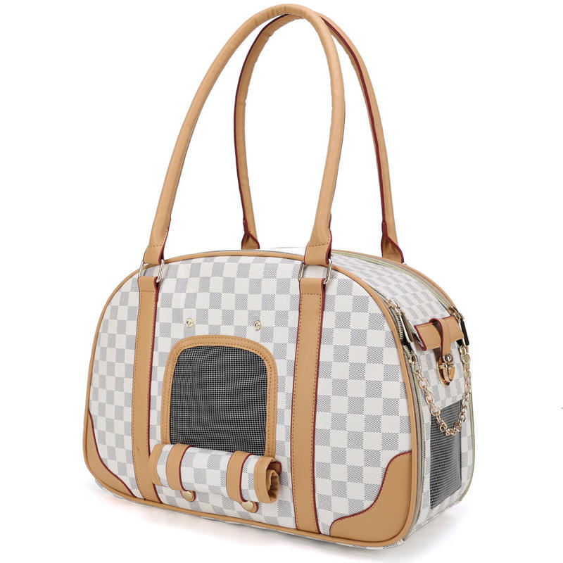 PVC Pet Carrier Tote with Front Mesh Panel