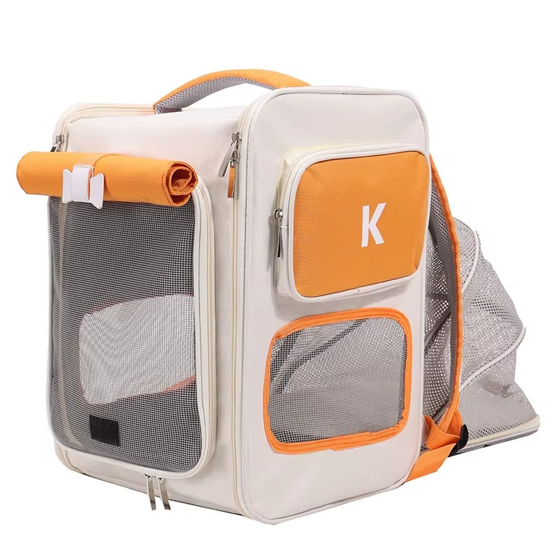 Expandable Oxford Pet Carrier Backpack