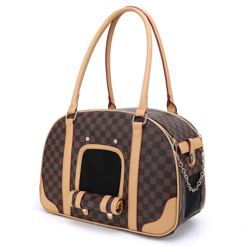 PVC Pet Carrier Tote with Front Mesh Panel