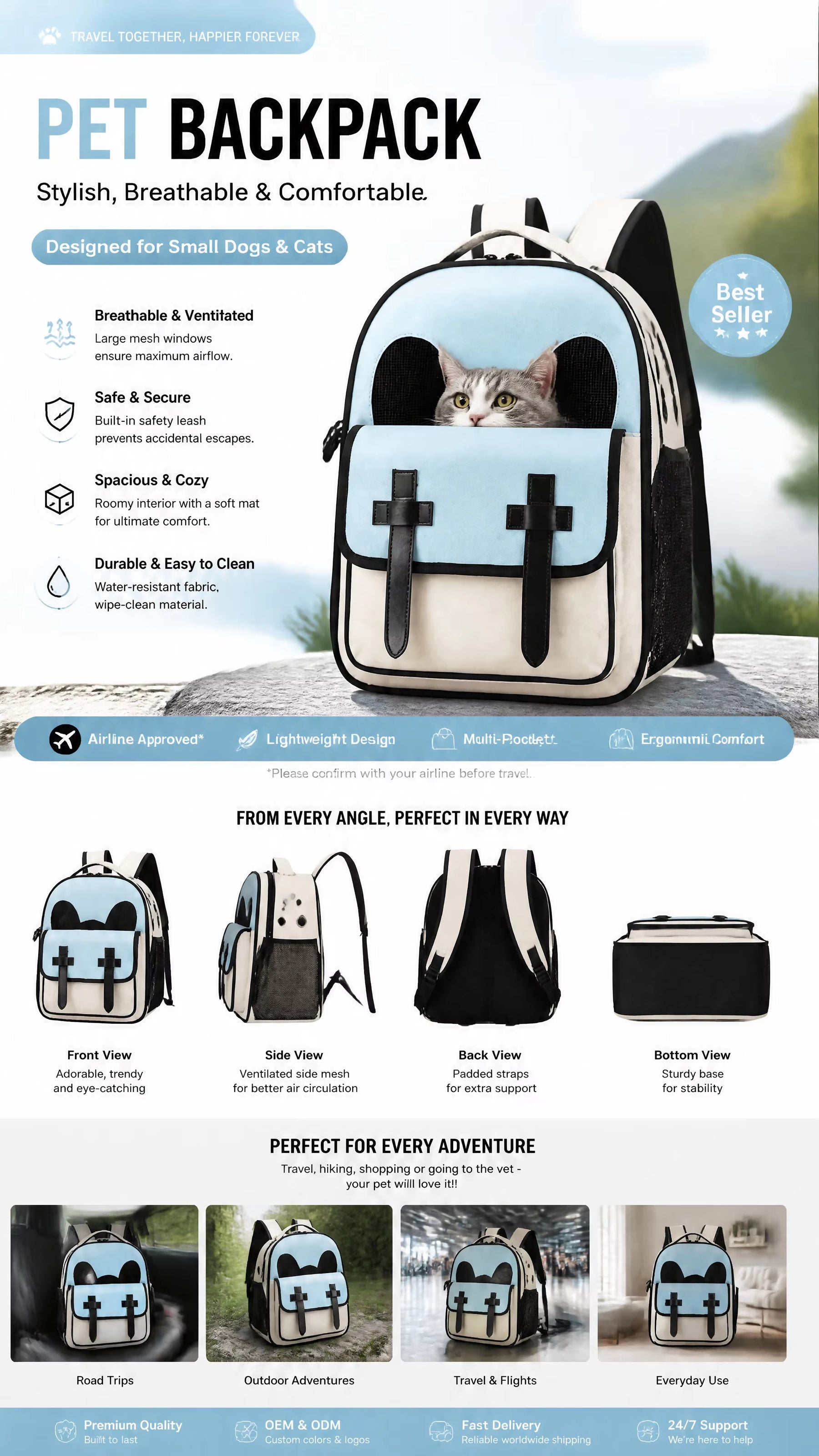 Structured Pet Carrier Backpack