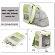 Expandable Oxford Pet Carrier Backpack
