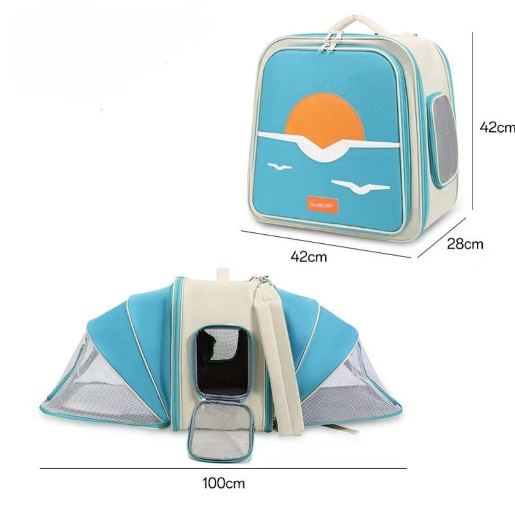 Wide-Expansion Pet Carrier Backpack
