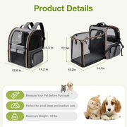 Expandable Pet Carrier with Car Seat Strap