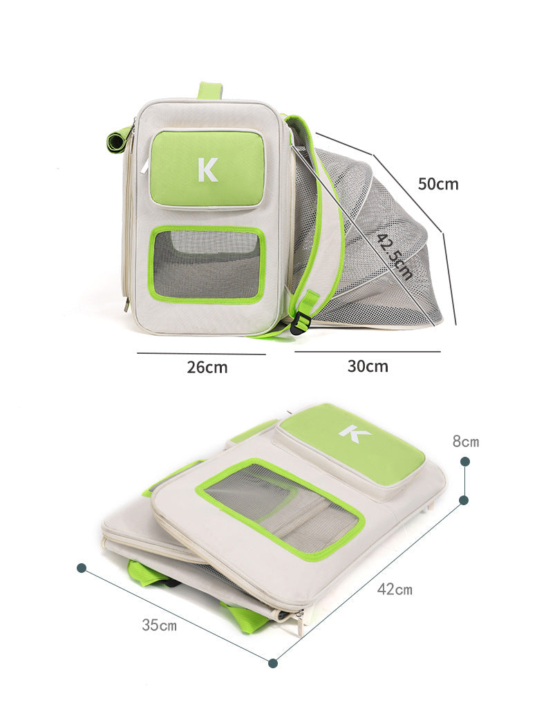 Expandable Oxford Pet Carrier Backpack