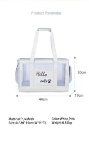 Mesh-Panel Pet Carrier Tote