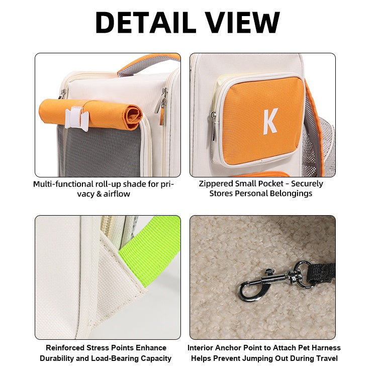 Expandable Oxford Pet Carrier Backpack
