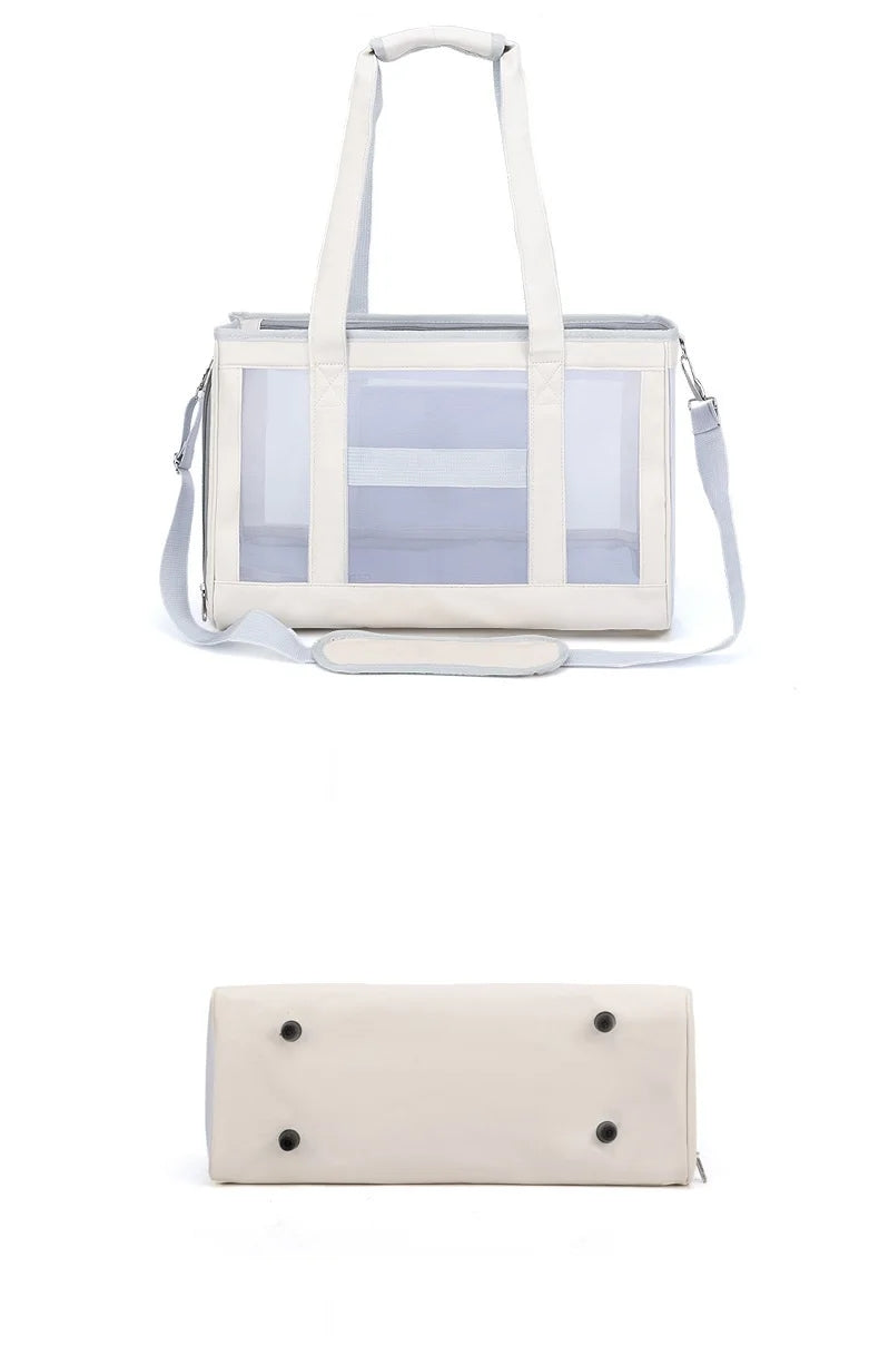 Mesh-Panel Pet Carrier Tote