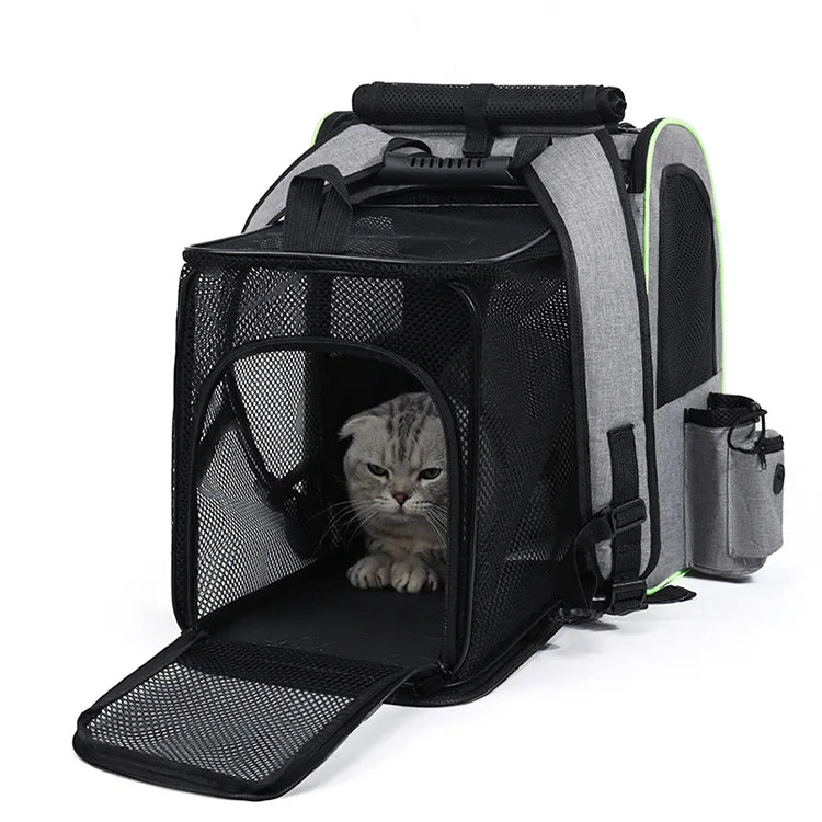 Expandable Soft-Sided Pet Carrier Backpack