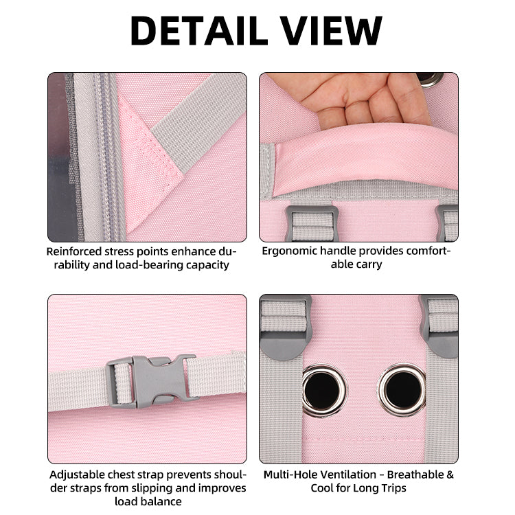 Pet Carrier Backpack with Side Window Covers