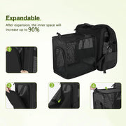 Expandable Soft-Sided Pet Carrier Backpack