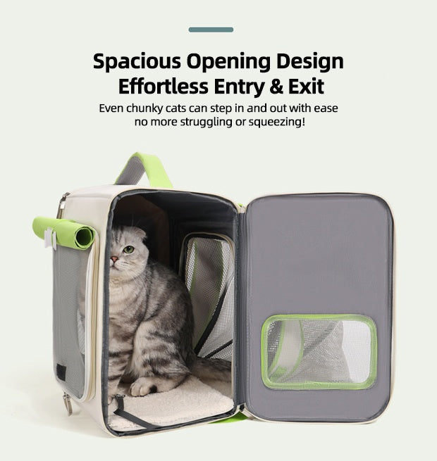 Expandable Oxford Pet Carrier Backpack