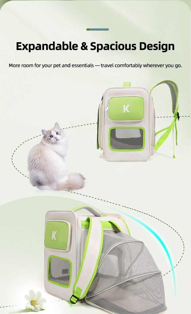 Expandable Oxford Pet Carrier Backpack