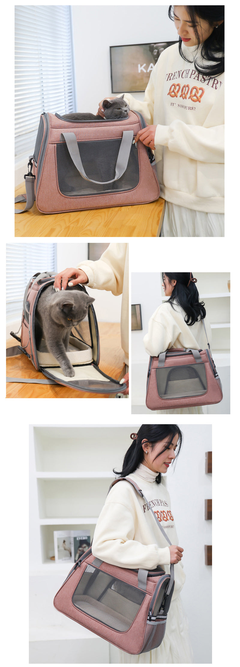 Structured Pet Carrier Tote
