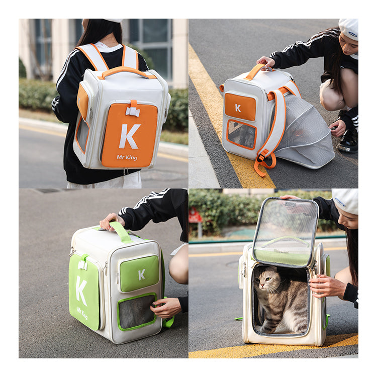Expandable Oxford Pet Carrier Backpack
