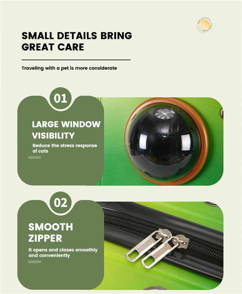 Hard-Shell Wheeled Pet Carrier