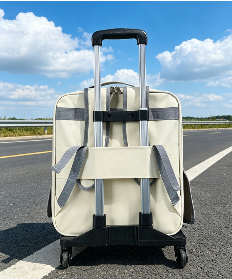 Convertible Pet Carrier Backpack with Standard & Wheeled Options