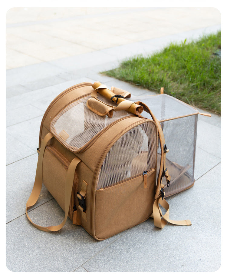 Polyester Expandable Pet Carrier Backpack