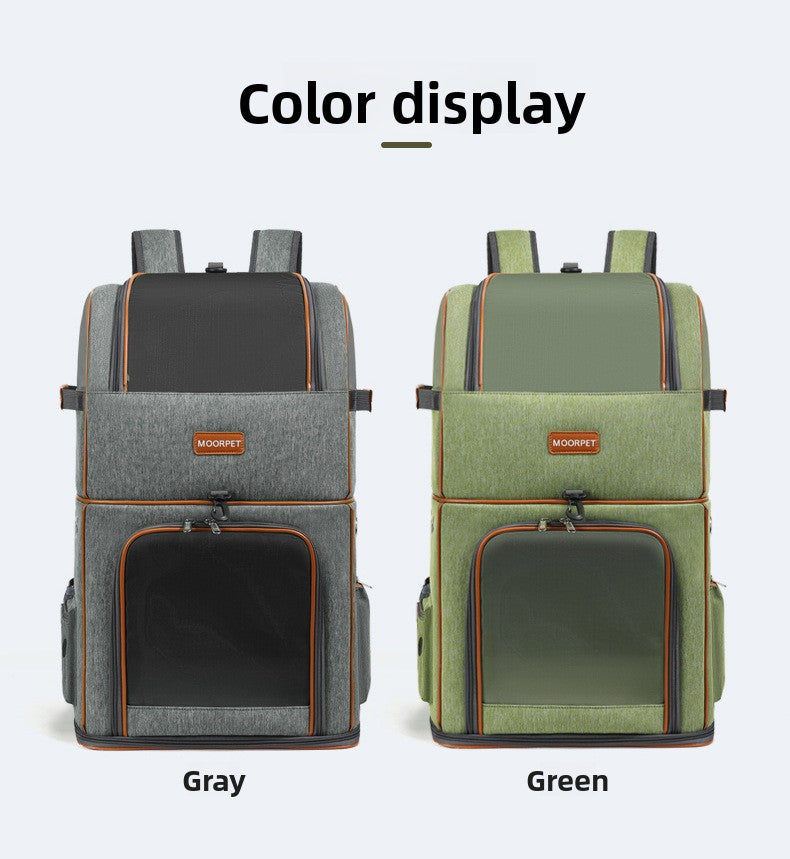 Polyester Wheeled Pet Carrier with Trolley