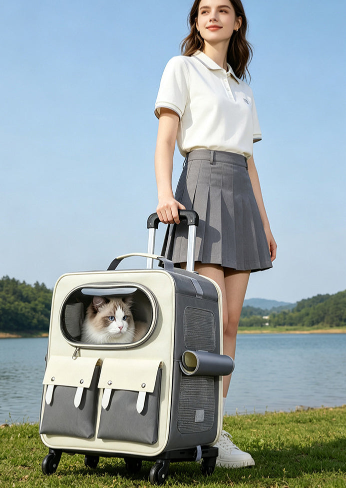 Convertible Pet Carrier Backpack with Standard & Wheeled Options