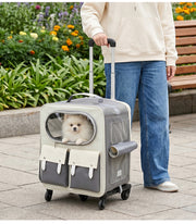 Convertible Pet Carrier Backpack with Standard & Wheeled Options