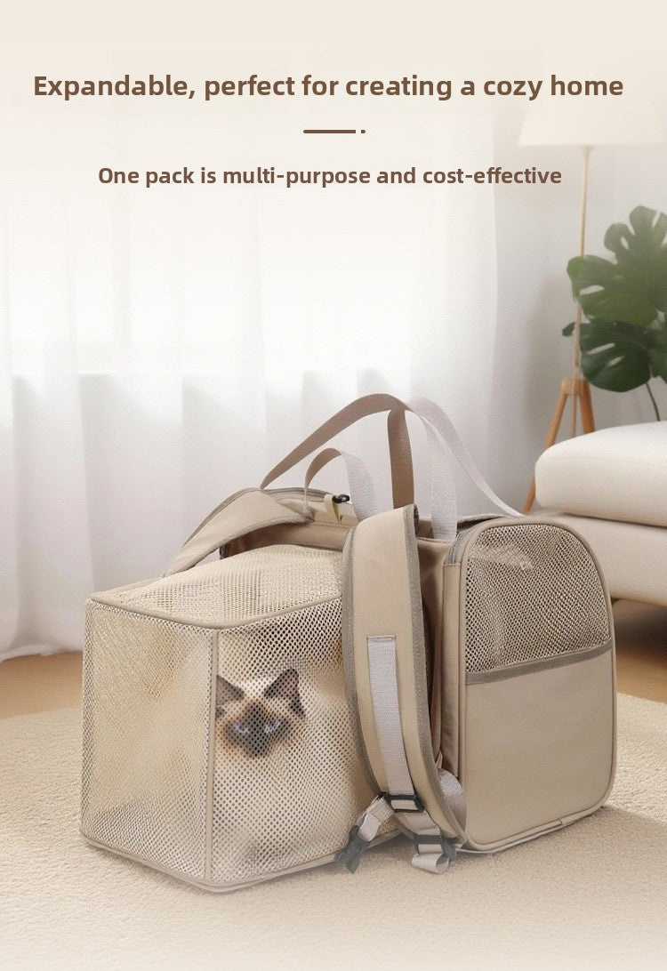 Nylon Expandable Pet Carrier Backpack