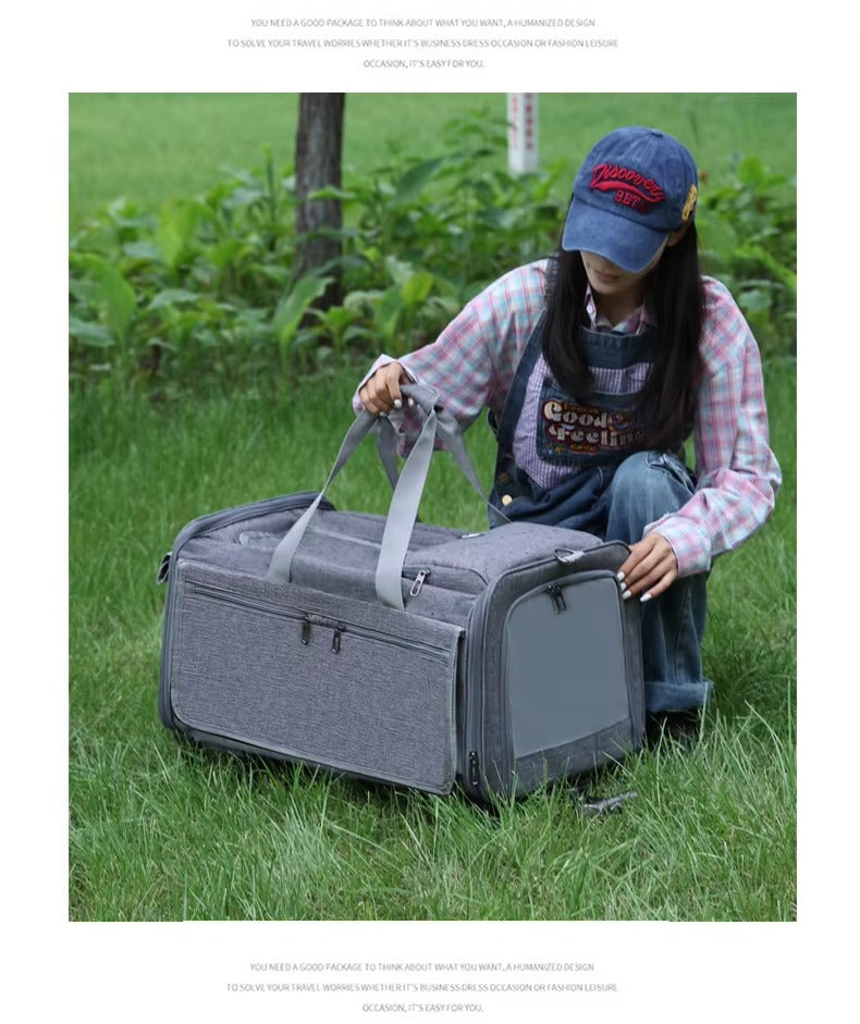 Large Oxford Wheeled Pet Carrier