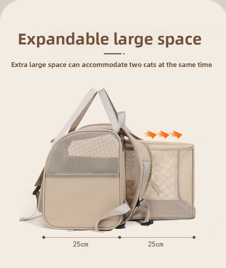 Nylon Expandable Pet Carrier Backpack