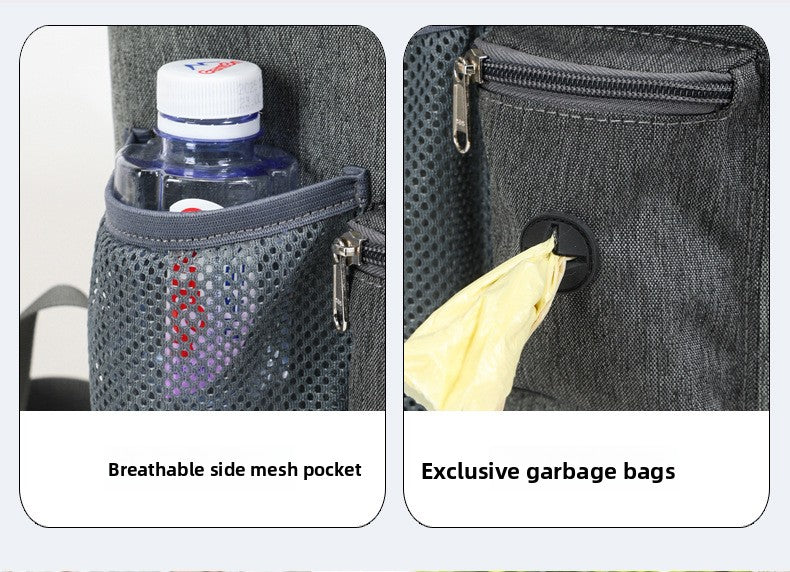 Polyester Wheeled Pet Carrier with Trolley