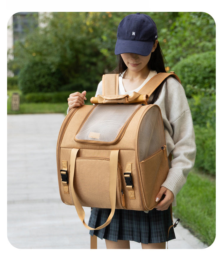 Polyester Expandable Pet Carrier Backpack
