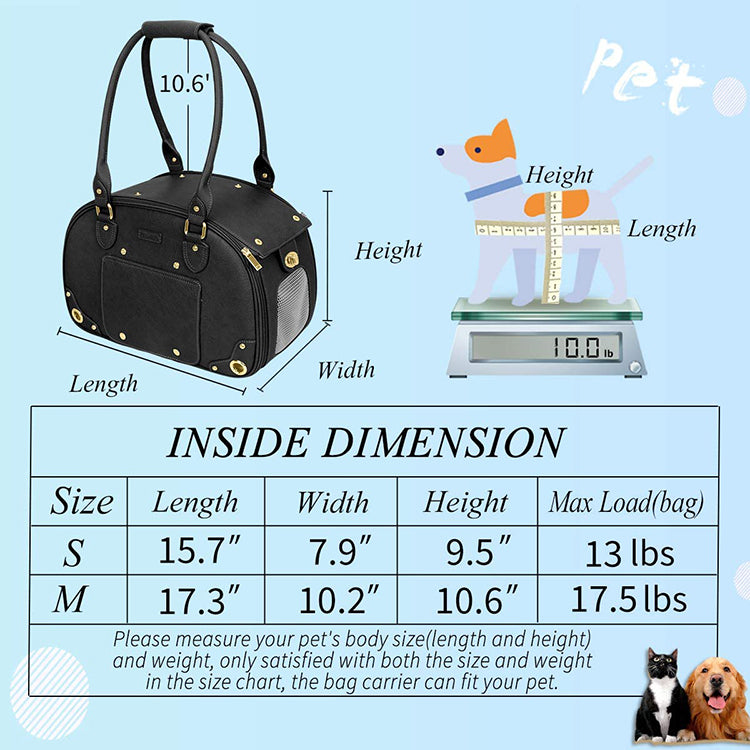 PU Pet Carrier Tote with 7 Color Options