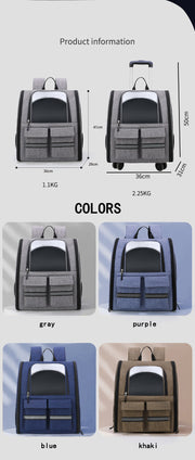Pet Carrier Backpack with Trolley Version