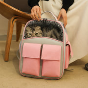 Pet Carrier Backpack with Dual Front Pockets