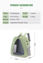 Pet Carrier Backpack with Front Viewing Window