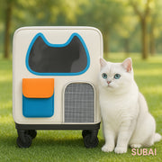 Pet Carrier Backpack with Detachable Wheel Configuration