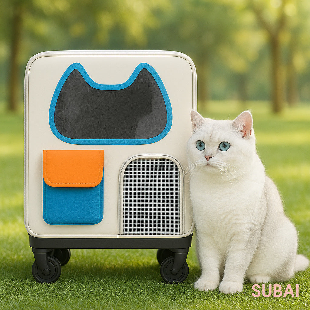 Pet Carrier Backpack with Detachable Wheel Configuration