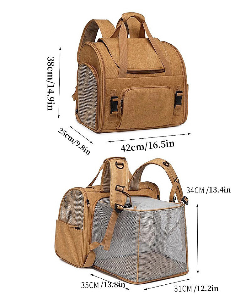 Polyester Expandable Pet Carrier Backpack