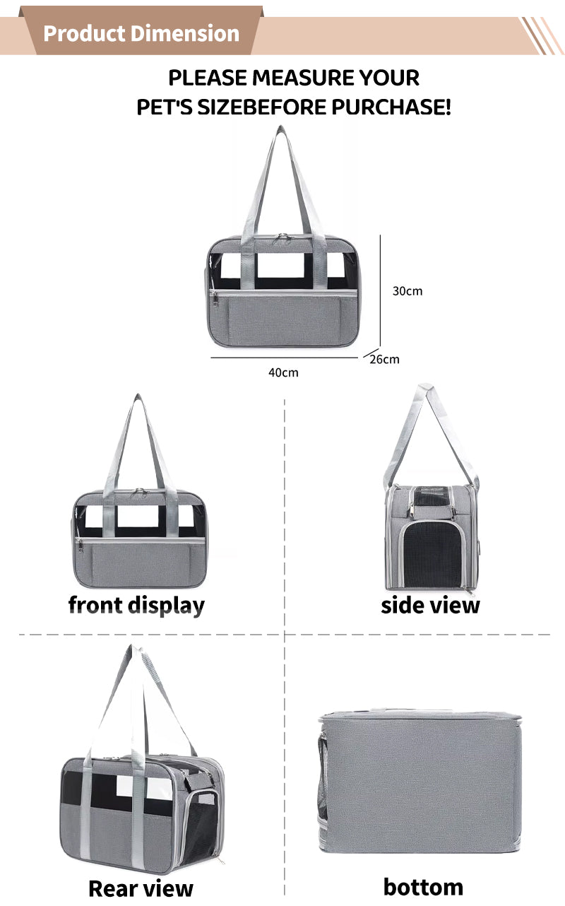 Polyester Pet Carrier Tote - 42 cm