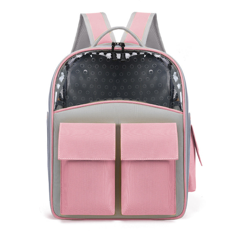 Pet Carrier Backpack with Dual Front Pockets