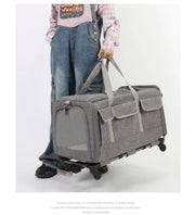 Large Oxford Wheeled Pet Carrier