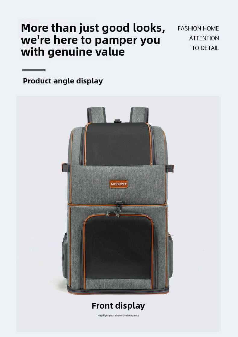 Polyester Wheeled Pet Carrier with Trolley