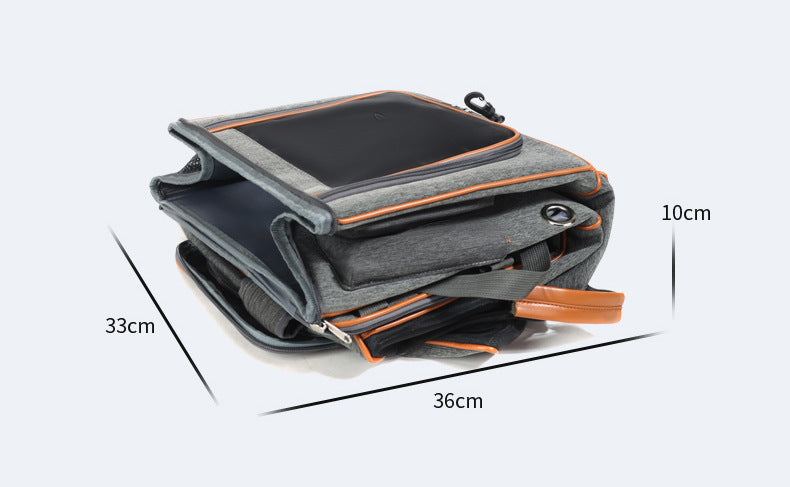 Polyester Wheeled Pet Carrier with Trolley