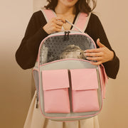 Pet Carrier Backpack with Dual Front Pockets