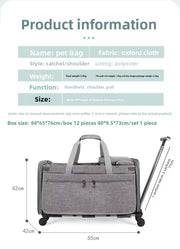 Large Oxford Wheeled Pet Carrier
