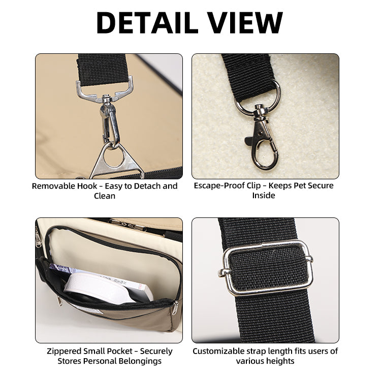 Nylon Pet Car Safety Seat with 2 Color Options