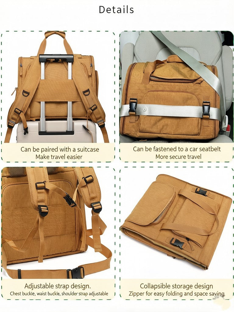 Polyester Expandable Pet Carrier Backpack