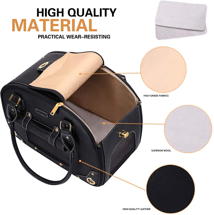 PU Pet Carrier Tote with 7 Color Options