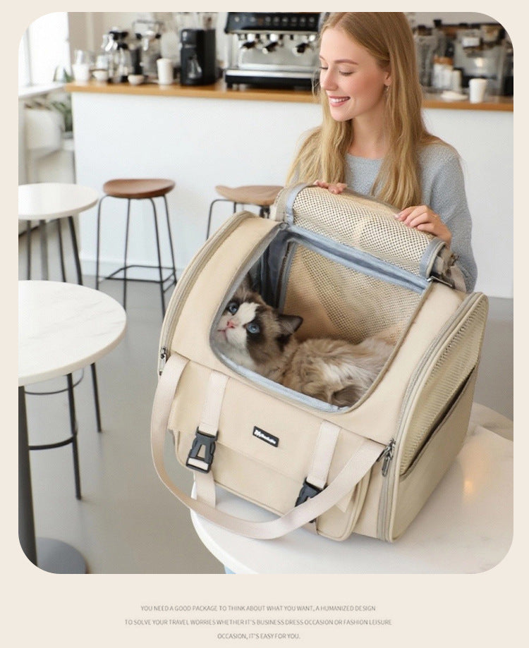 Nylon Expandable Pet Carrier Backpack