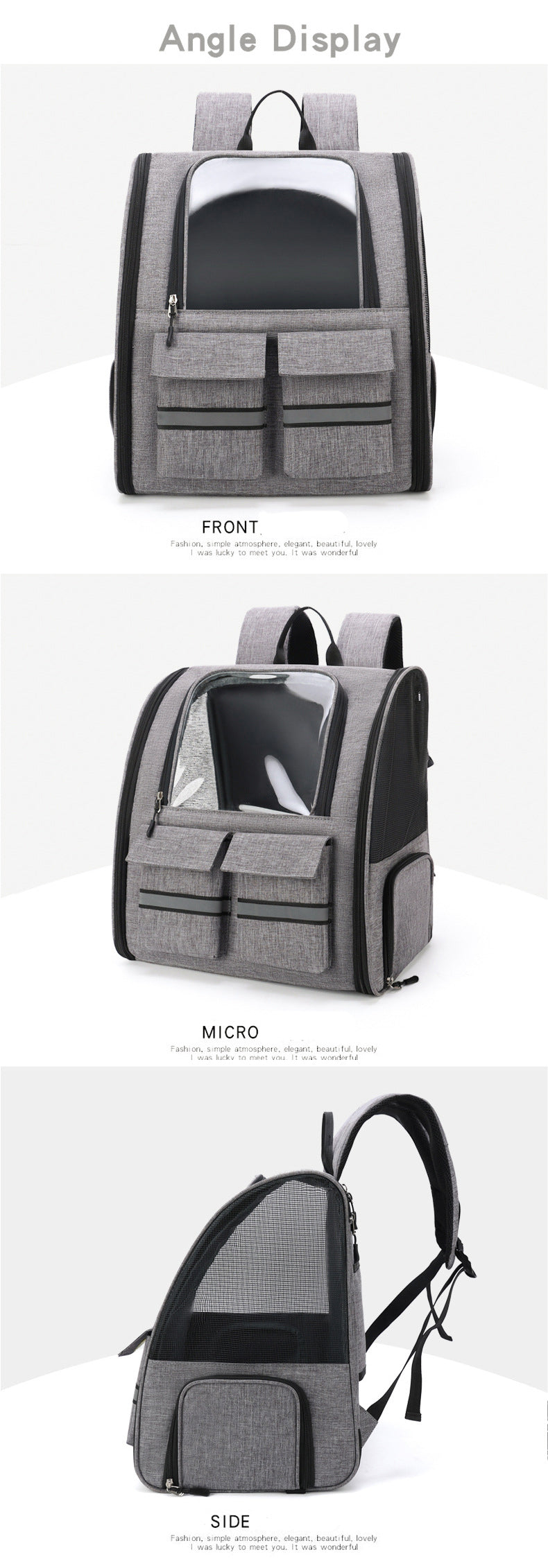 Pet Carrier Backpack with Trolley Version
